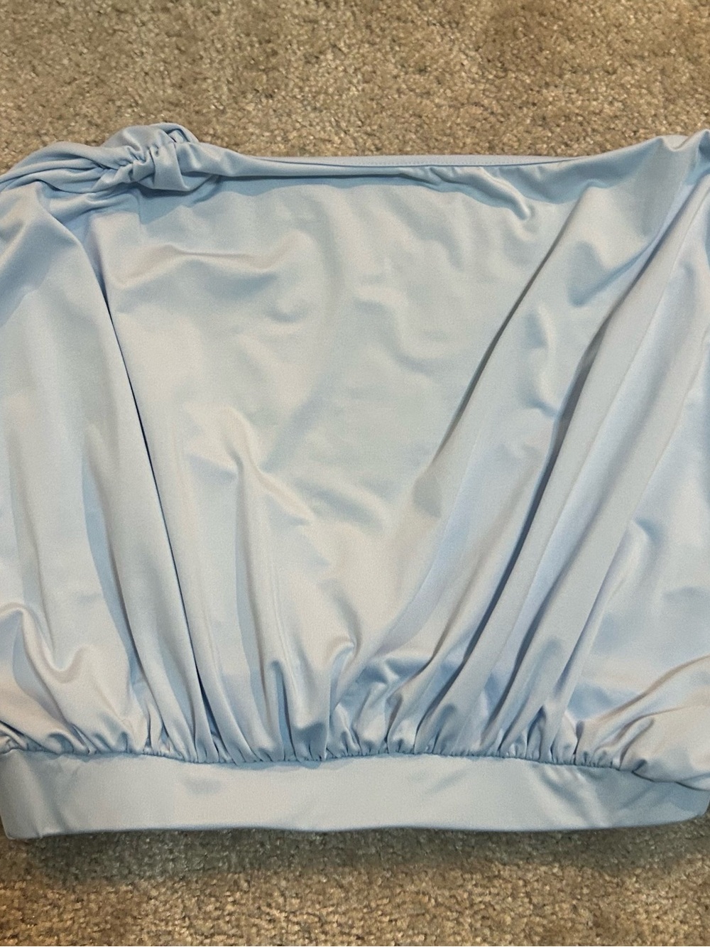 Light blue crop top